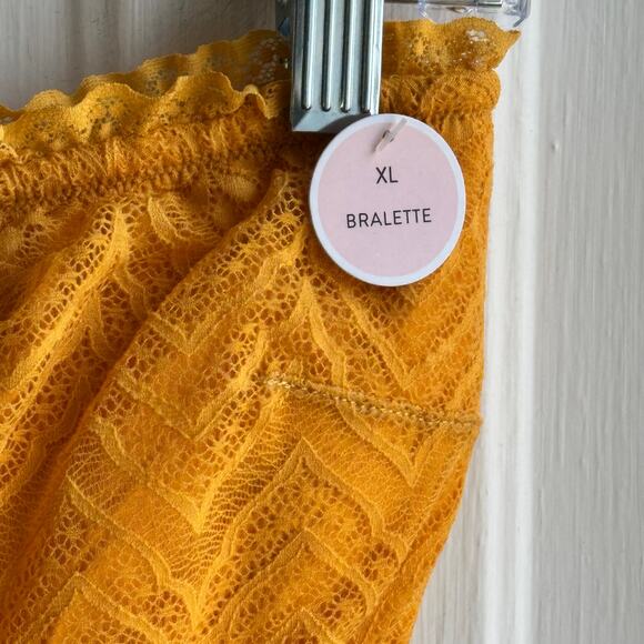 Forever 21 Bandeau Lace Bra Yellow NWT - Picture 4 of 10